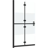 Vidaxl - Faltbare begehbare Duschwand Halbmattiertes ESG-Glas 90x190 cm