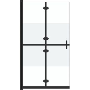 vidaXL - Inloopdouchewand - inklapbaar - 90x190 - cm - ESG-glas - halfmat