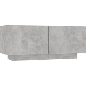 vidaXL Nachtkastje betongrijs 100x35x40 cm van op hout gebaseerd materiaal - 3082769