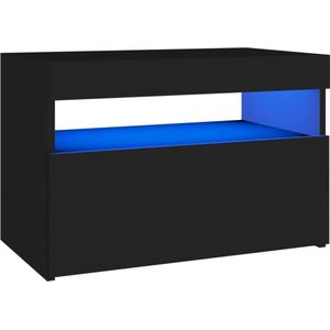 vidaXL-Nachtkastje-met-LED-verlichting-60x35x40-cm-bewerkt-hout-zwart