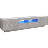 Vidaxl - TV-Schrank mit LED-Leuchten Betongrau 180x35x40 cm
