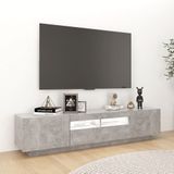 Vidaxl Tv-meubel Met Led-verlichting 180x35x40 Cm Betongrijs