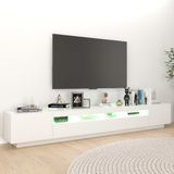 VidaXL TV-meubel met LED-verlichting 260x35x40 cm - Wit
