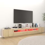 vidaXL-Tv-meubel-met-LED-verlichting-260x35x40-cm-sonoma-eikenkleurig