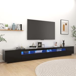TV-Meubel - Zwart - Hout - Met LED-Verlichting