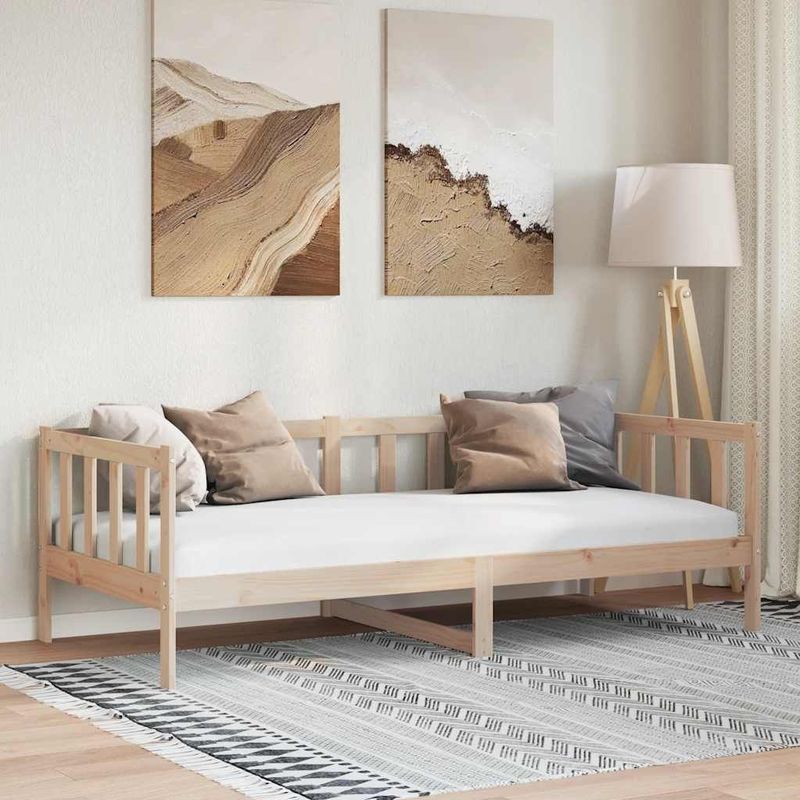 VidaXL Bedbank Massief Grenenhout 90x200 cm