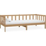 vidaXL Bedbank massief grenenhout honingbruin 90x200 cm