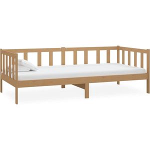 vidaXL - Bedbank - massief - grenenhout - honingbruin - 90x200 - cm