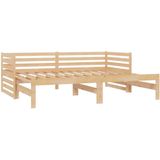 VidaXL Bedbank Uitschuifbaar Massief Grenenhout 2x(90x200) cm