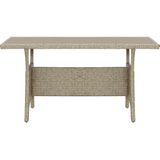 Tuintafel 120x70x66 cm Poly Rattan Grijs