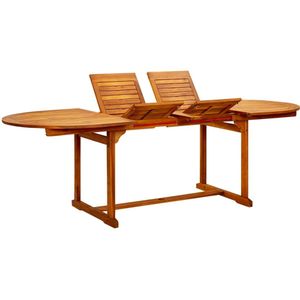 vidaXL Garten-Esstisch (160-240)x100x75 cm Massivholz Akazie