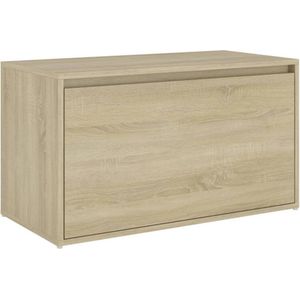 vidaXL Halbank 80x40x45 cm - Spaanplaat - Sonoma Eikenkleurig