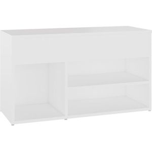 vidaXL Schoenenbank 80x30x45 cm spaanplaat wit