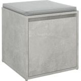 vidaXL-Opbergbox-met-lade-40,5x40x40-cm-bewerkt-hout-betongrijs