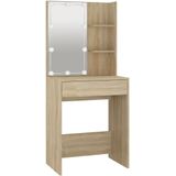 VidaXL Kaptafel met LED-verlichting 60x40x140 cm Sonoma Eikenkleurig