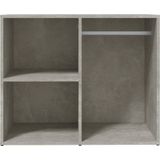 VidaXL Kledingkast 80x40x65 cm - Bewerkt Hout - Betongrijs