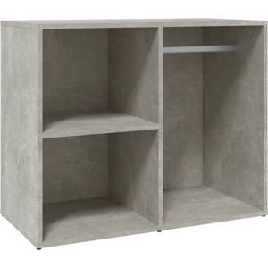 VidaXL Kledingkast 80x40x65 cm - Bewerkt Hout - Betongrijs