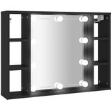 vidaXL-Spiegelkast-met-LED-verlichting-76x15x55-cm-zwart