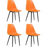 VidaXL Eetkamerstoelen 4 st PP Oranje