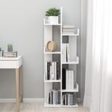 VidaXL Boekenkast 48x25,5x140 cm - Spaanplaat - Wit