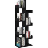 vidaXL Boekenkast 48x25,5x140 cm bewerkt hout zwart