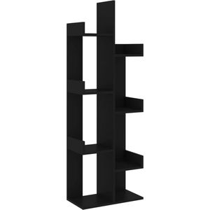 vidaXL Boekenkast 48x25,5x140 cm bewerkt hout zwart