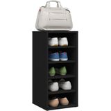 vidaXL Schoenenkast 31,5x35x70 cm spaanplaat zwart