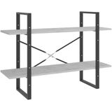 VidaXL Boekenkast 5 Schappen 100x30x175 cm Bewerkt Hout Betongrijs