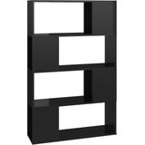 vidaXL-Boekenkast/kamerscherm-80x24x124,5-cm-hoogglans-zwart