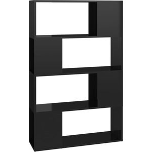 vidaXL-Boekenkast/kamerscherm-80x24x124,5-cm-hoogglans-zwart