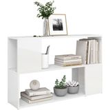 VidaXL Boekenkast 100x24x63 cm - Spaanplaat Hoogglans Wit