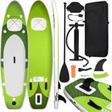 vidaXL Stand Up Paddleboardset opblaasbaar 330x76x10 cm groen