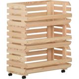 vidaXL-Groentetrolley-77x30x80-cm-massief-grenenhout