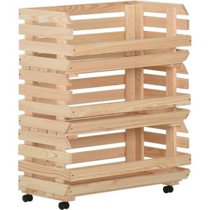 vidaXL-Groentetrolley-77x30x80-cm-massief-grenenhout