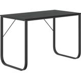 vidaXL Computerbureau - Zwart - Spaanplaat en Gepoedercoat Metaal - 110x60 cm