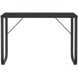 vidaXL Computerbureau - Zwart - Spaanplaat en Gepoedercoat Metaal - 110x60 cm