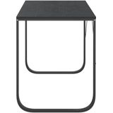 vidaXL Computerbureau - Zwart - Spaanplaat en Gepoedercoat Metaal - 110x60 cm