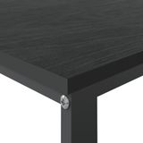 vidaXL Computerbureau - Zwart - Spaanplaat en Gepoedercoat Metaal - 110x60 cm