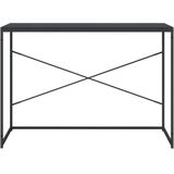 vidaXL Computerbureau - Zwart - Bewerkt Hout en Gepoedercoat Metaal