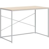 vidaXL-Computerbureau-110x60x70-cm-spaanplaat-wit-en-eikenkleurig