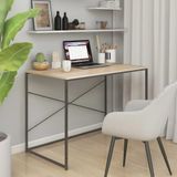 VidaXL Computerbureau 110x60x70 cm - Spaanplaat Zwart/Eikenkleurig