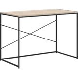 VidaXL Computerbureau 110x60x70 cm - Spaanplaat Zwart/Eikenkleurig