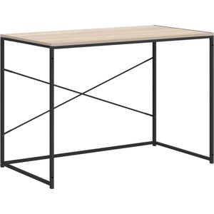 VidaXL Computerbureau 110x60x70 cm - Spaanplaat Zwart/Eikenkleurig