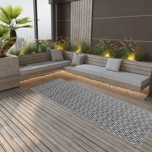 vidaXL Outdoor-Teppich ARAKIL Schwarz 80x250 cm PP