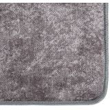 vidaXL Teppich Waschbar 80x300 cm Grau Rutschfest