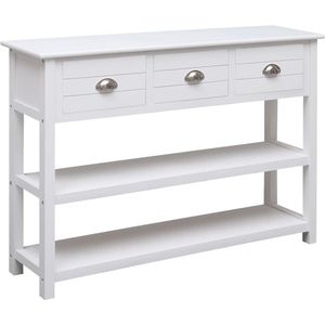 vidaXL - Dressoirx30x76 - cm - massief - paulowniahout - wit