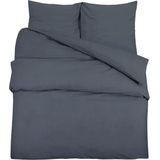 vidaXL Bettwäsche-Set Anthrazit 260x240 cm Leichte Mikrofaser