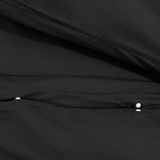 vidaXL Bettwäsche-Set Schwarz 220x240 cm Leichte Mikrofaser