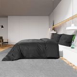 vidaXL Bettwäsche-Set Schwarz 225x220 cm Leichte Mikrofaser