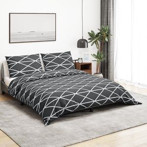 Vidaxl - Bettwäsche-Set Grau 240x220 cm Baumwolle